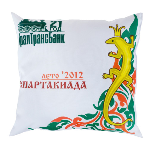 Подушка квадратная из габардина с полной запечаткой