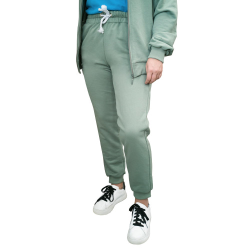 Брюки однотонные из футера взрослые