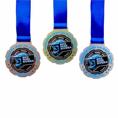 Медаль 1-слойная из металла с полноцветной печатью