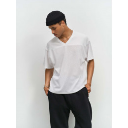 Футболка унисекс Nino с V-образным вырезом, черная