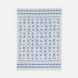 Плед Holidale, синий с молочным