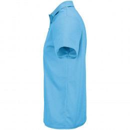 Рубашка поло унисекс Pitcher, ярко-бирюзовая