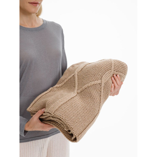 Плед Curve Verve, бежевый меланж