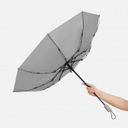 Зонт складной Hard Work с проявляющимся рисунком, серый