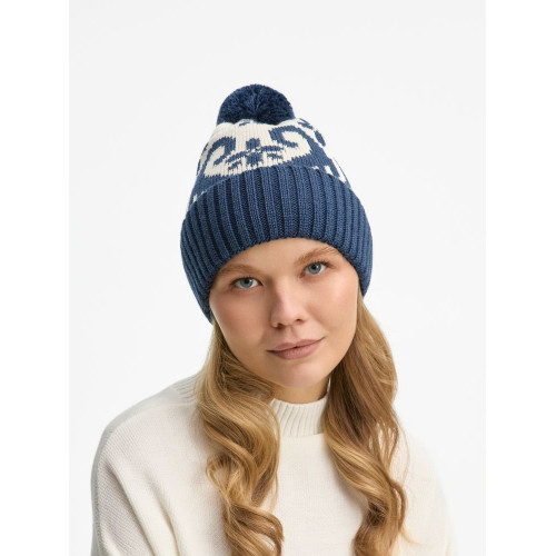 Шапка Wintertude, синяя с белым