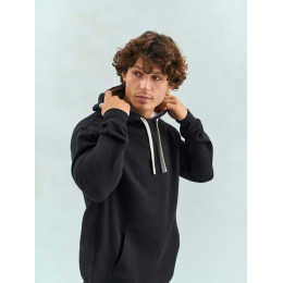 Худи унисекс Cameron, серый меланж с темно-синим