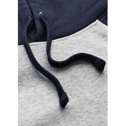 Толстовка унисекс Seattle, серый меланж с темно-синим