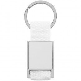 Брелок Stropp с тканевой вставкой, белый