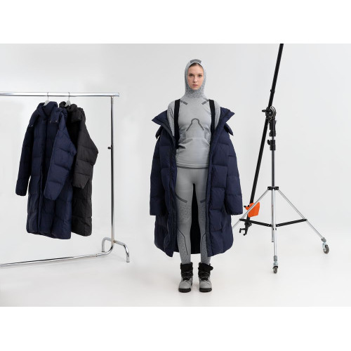 Пуховик унисекс Kapsula, серый