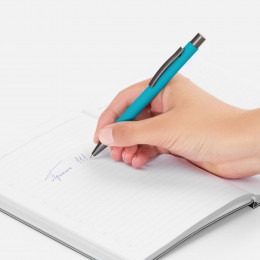 Ручка шариковая Atento Soft Touch, бирюзовая