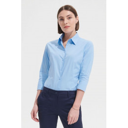 Рубашка женская с рукавом 3/4 Effect 140, голубая