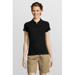 Рубашка поло женская People 210, черная