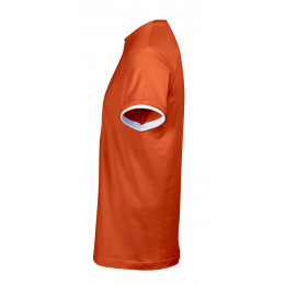 Футболка мужская с контрастной отделкой Madison 170, оранжевый/белый