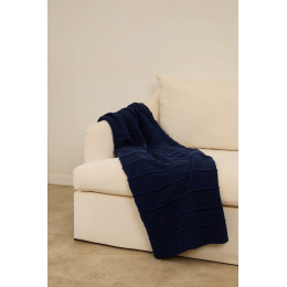 Плед Nessona Alpaca, темно-синий