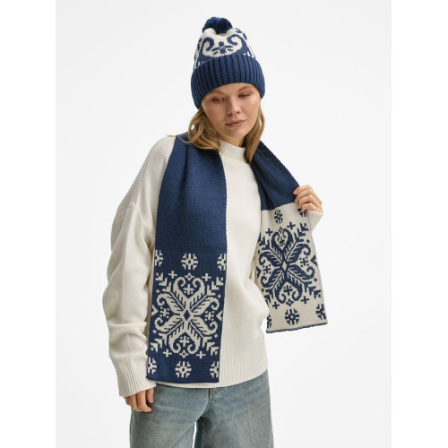 Шарф Wintertude M, синий с белым