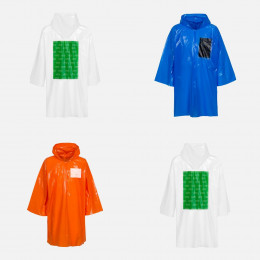 Дождевик-плащ CloudTime с печатью в один цвет на заказ