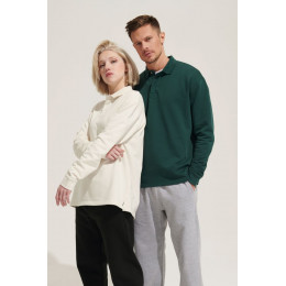 Рубашка поло оверсайз с длинным рукавом Heritage, молочная