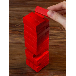 Игра «Деревянная башня мини», красная