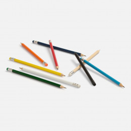 Карандаш простой Hand Friend с ластиком, белый