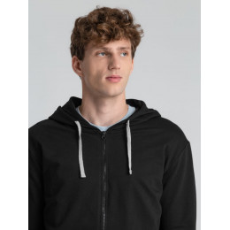 Толстовка на молнии с капюшоном Unit Siverga, черная