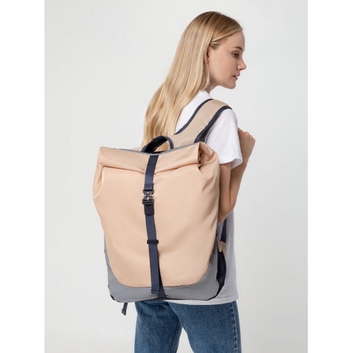 Рюкзак coolStuff Plus, бежевый с темно-синим