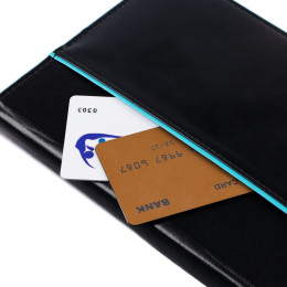 Ежедневник Alanis, недатированный, черный с голубым