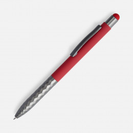 Ручка шариковая Digit Soft Touch со стилусом, красная