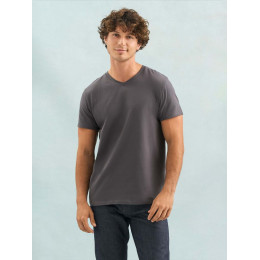 Футболка унисекс Regent с V-образным вырезом, черная