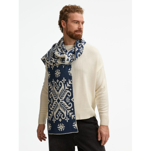 Шарф Wintertude L, синий с белым