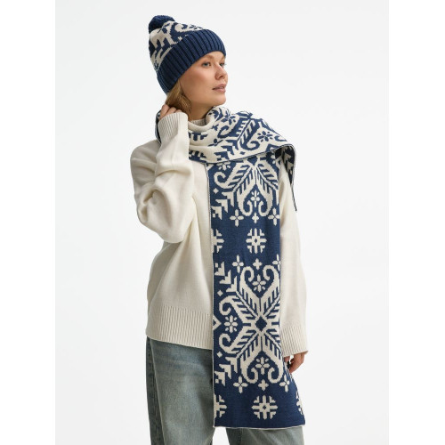 Шарф Wintertude L, синий с белым