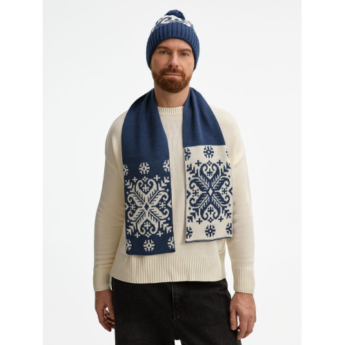 Шарф Wintertude M, синий с белым