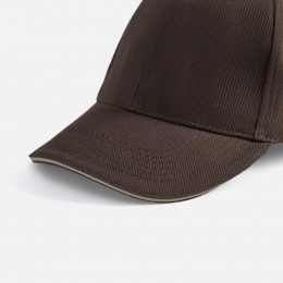 Бейсболка Buffalo, коричневая с бежевым