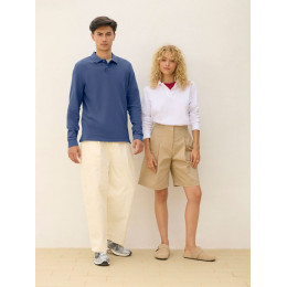 Рубашка поло унисекс с длинным рукавом Pacific LSL, черная