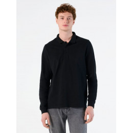 Рубашка поло мужская с длинным рукавом Winter II 210 бордовая