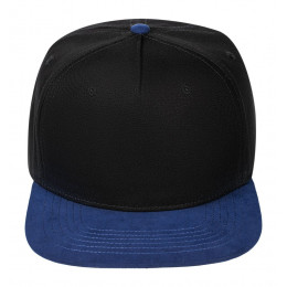 Бейсболка Foreside с прямым козырьком, черная с синим