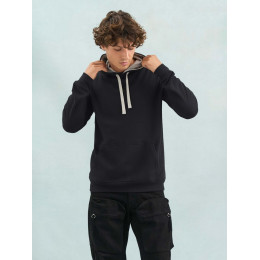 Худи унисекс Cameron, серый меланж с темно-синим