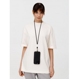 Шнурок для бейджа Tube Metal, черный