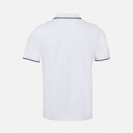 Рубашка поло унисекс Palermo, белая с темно-синим