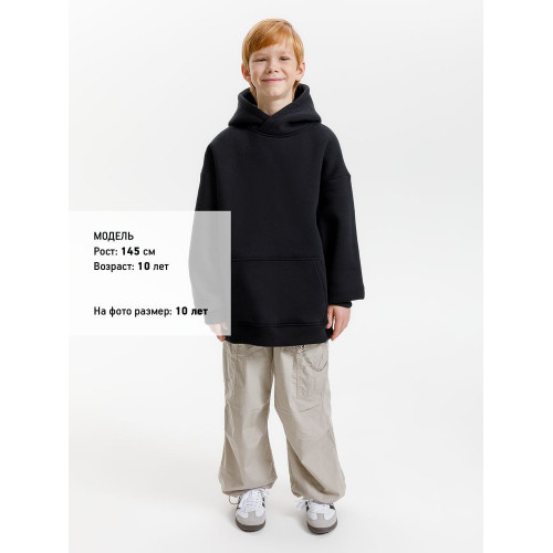 Худи детское оверсайз Junipero, черное