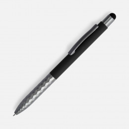Ручка шариковая Digit Soft Touch со стилусом, черная