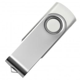 USB flash-карта DOT (16Гб), белый, 5,8х2х1,1см,пластик металл
